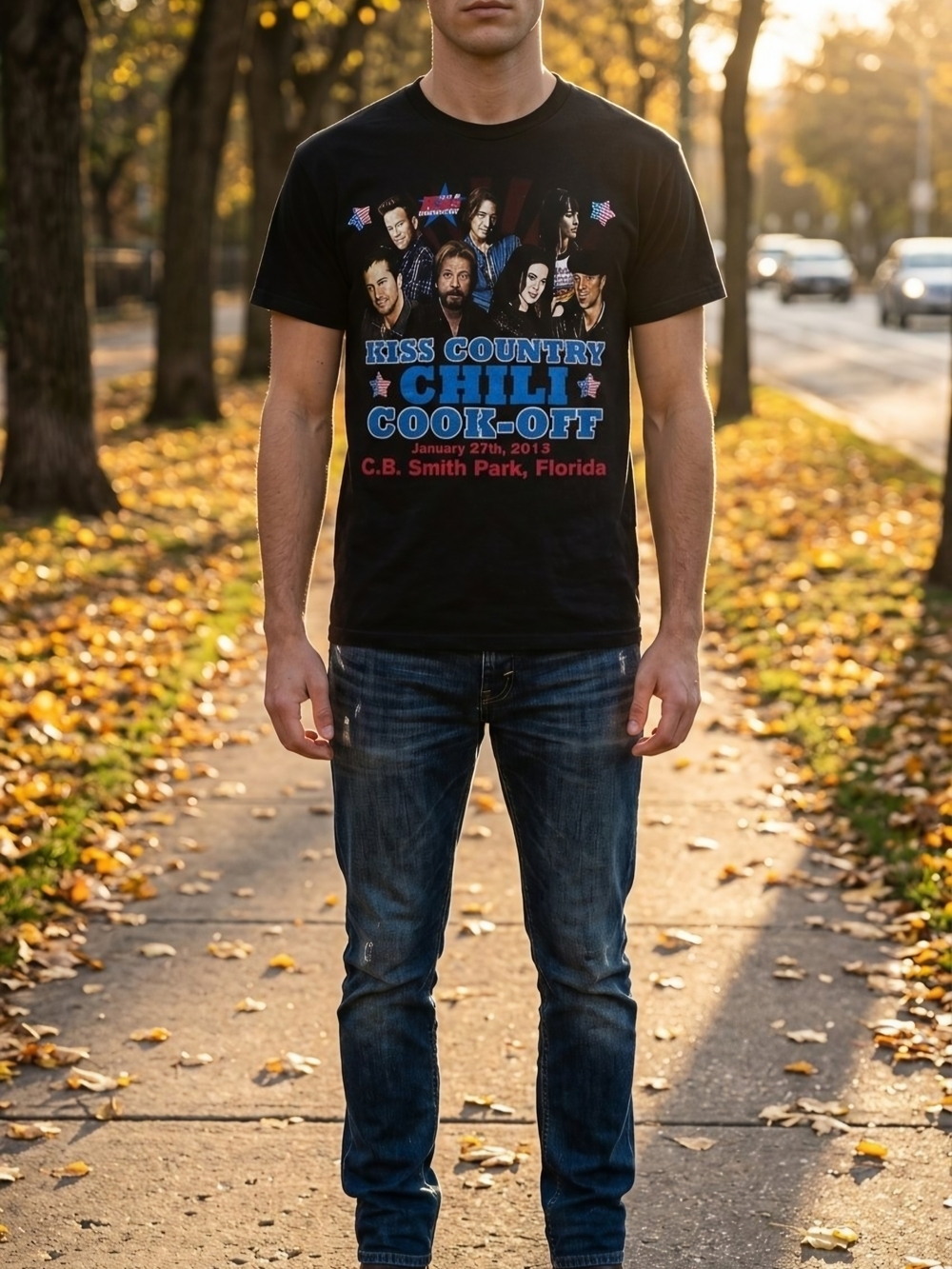 📣2013 🎶 Luke Bryan Kasey R Dunn FL GA - Thompson🟥 Kiss Graphic Tee SZ Large